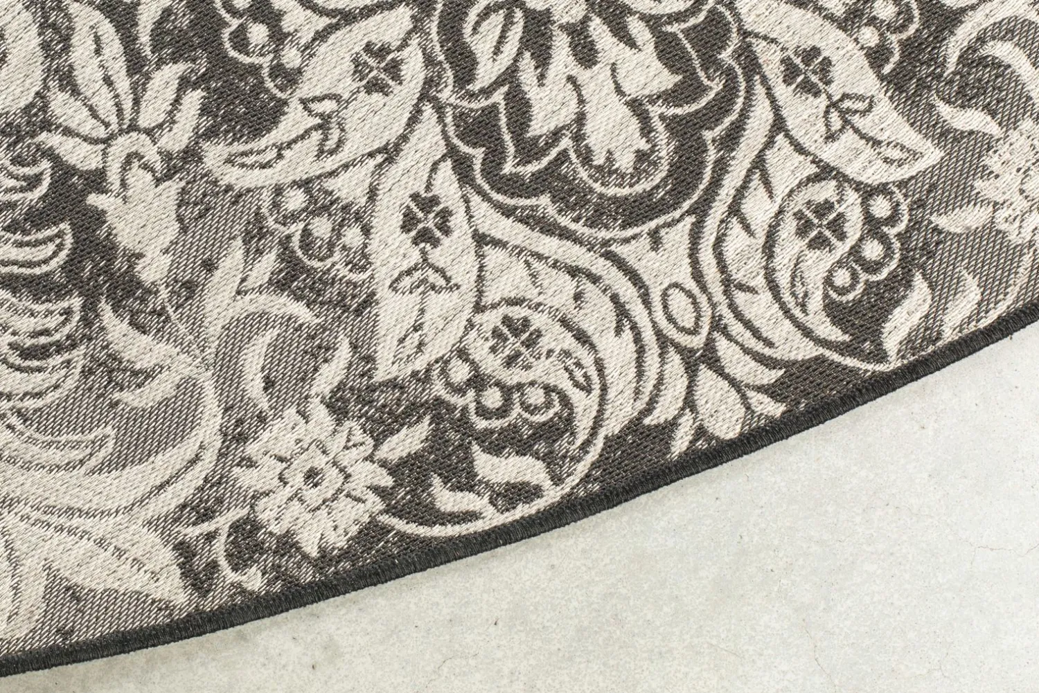 Vloerkleden|Ronde Vloerkleden-Zuiver Coventry Vloerkleed Black