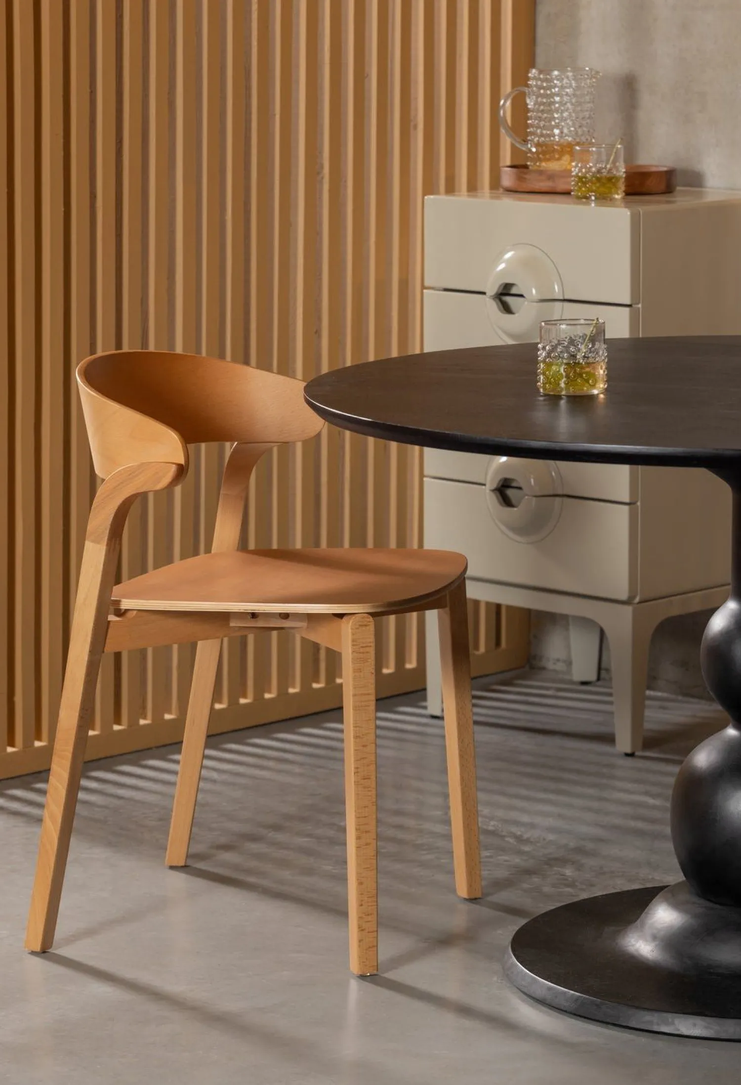Eetkamerstoelen Zonder Armleuning-WOOOD Cras Eetkamerstoel Natural