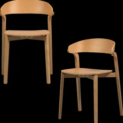 Eetkamerstoelen Zonder Armleuning-WOOOD Cras Eetkamerstoel Natural