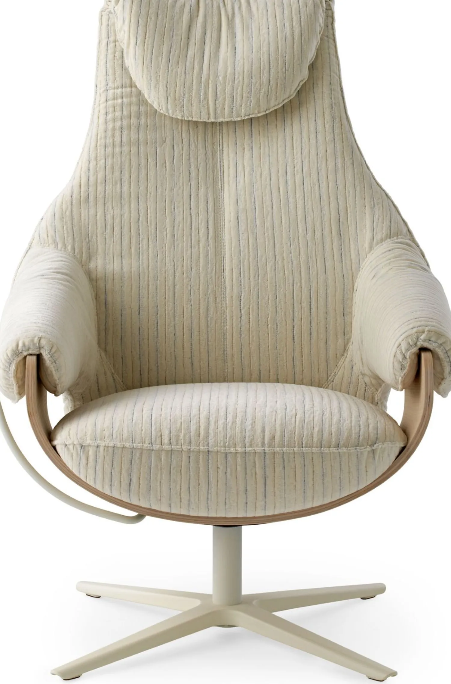 Design Fauteuils-Leolux Cream Plus Fauteuil Cream, Walnut