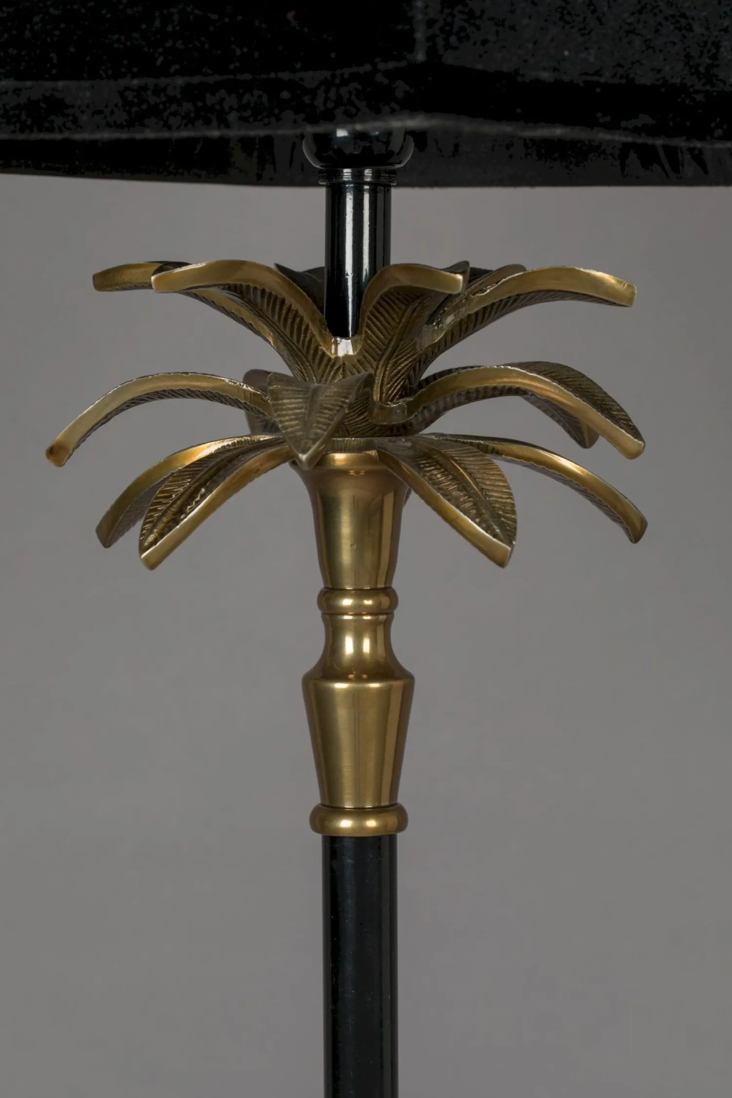 Industriële Vloerlampen|Vloerlampen-Dutchbone Cresta Vloerlamp Zwart, goud