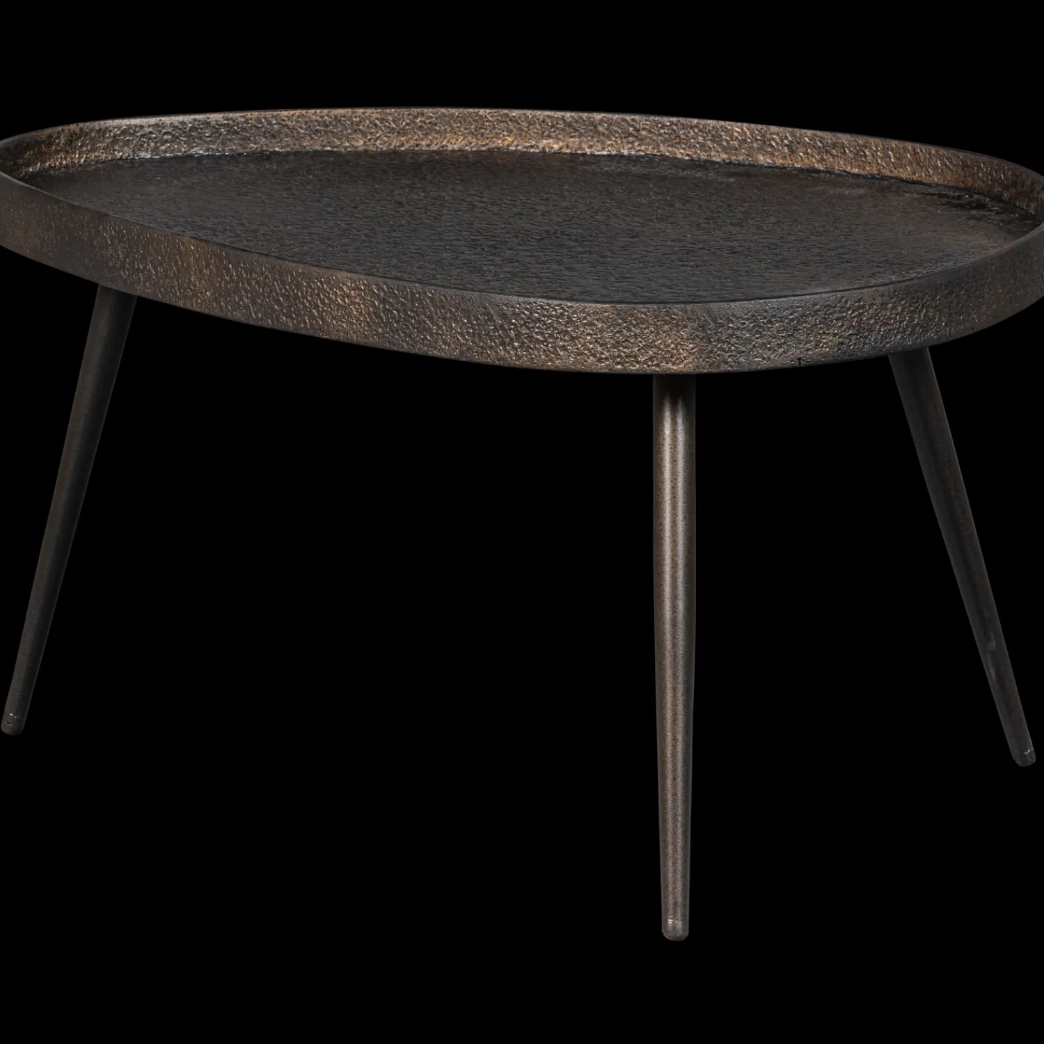 Houten Bijzettafels|Industriële Bijzettafels-WOOOD Crude Bijzettafel Antique Bronze