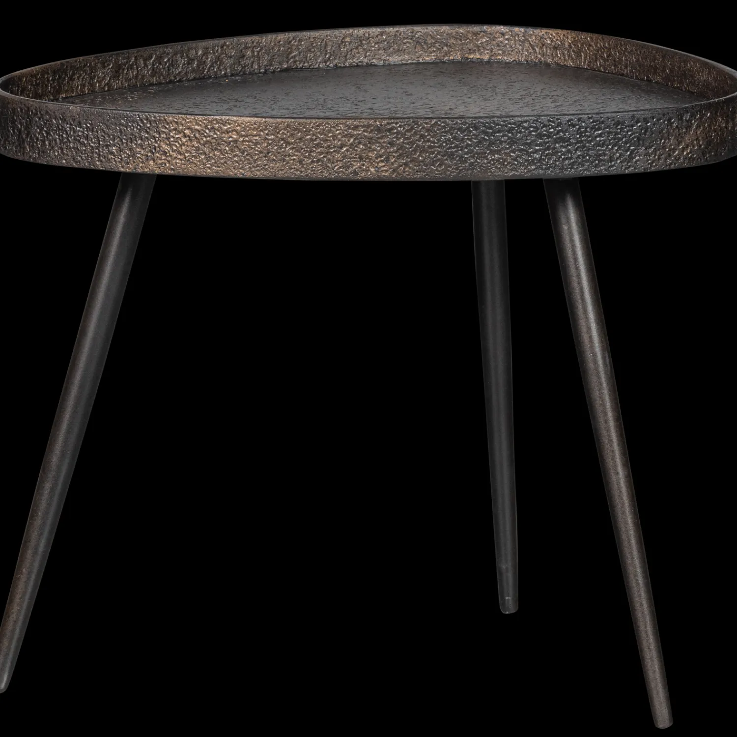 Houten Bijzettafels|Industriële Bijzettafels-WOOOD Crude Bijzettafel Antique Bronze