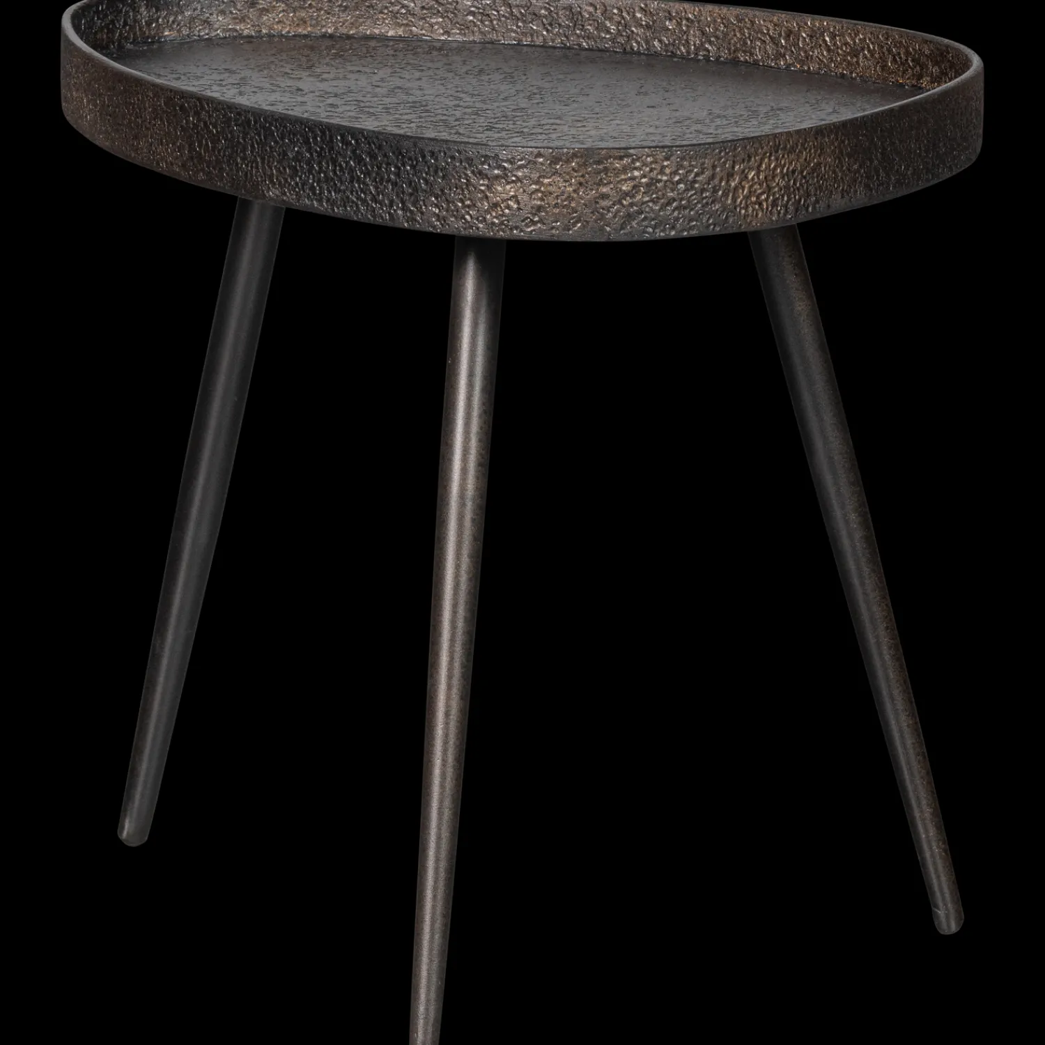 Houten Bijzettafels|Industriële Bijzettafels-WOOOD Crude Bijzettafel Antique Bronze