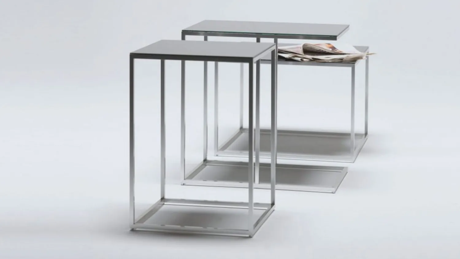 Marmeren Salontafels-Eijerkamp Collectie Cubic Salontafel Transparant, Grijs