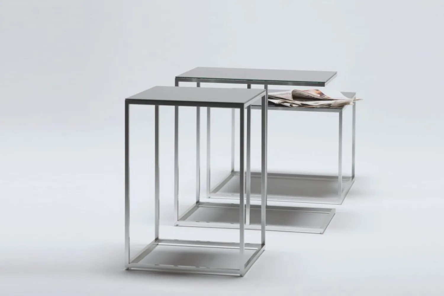 Marmeren Salontafels-Eijerkamp Collectie Cubic Salontafel Transparant, Grijs