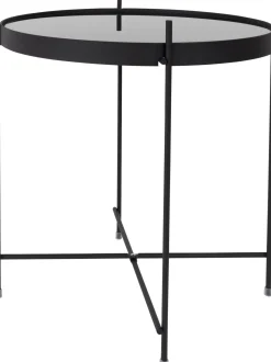 Glazen Bijzettafels|Ronde Bijzettafels-Zuiver Cupid Bijzettafel Black