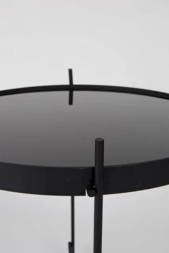 Glazen Bijzettafels|Ronde Bijzettafels-Zuiver Cupid Bijzettafel Black