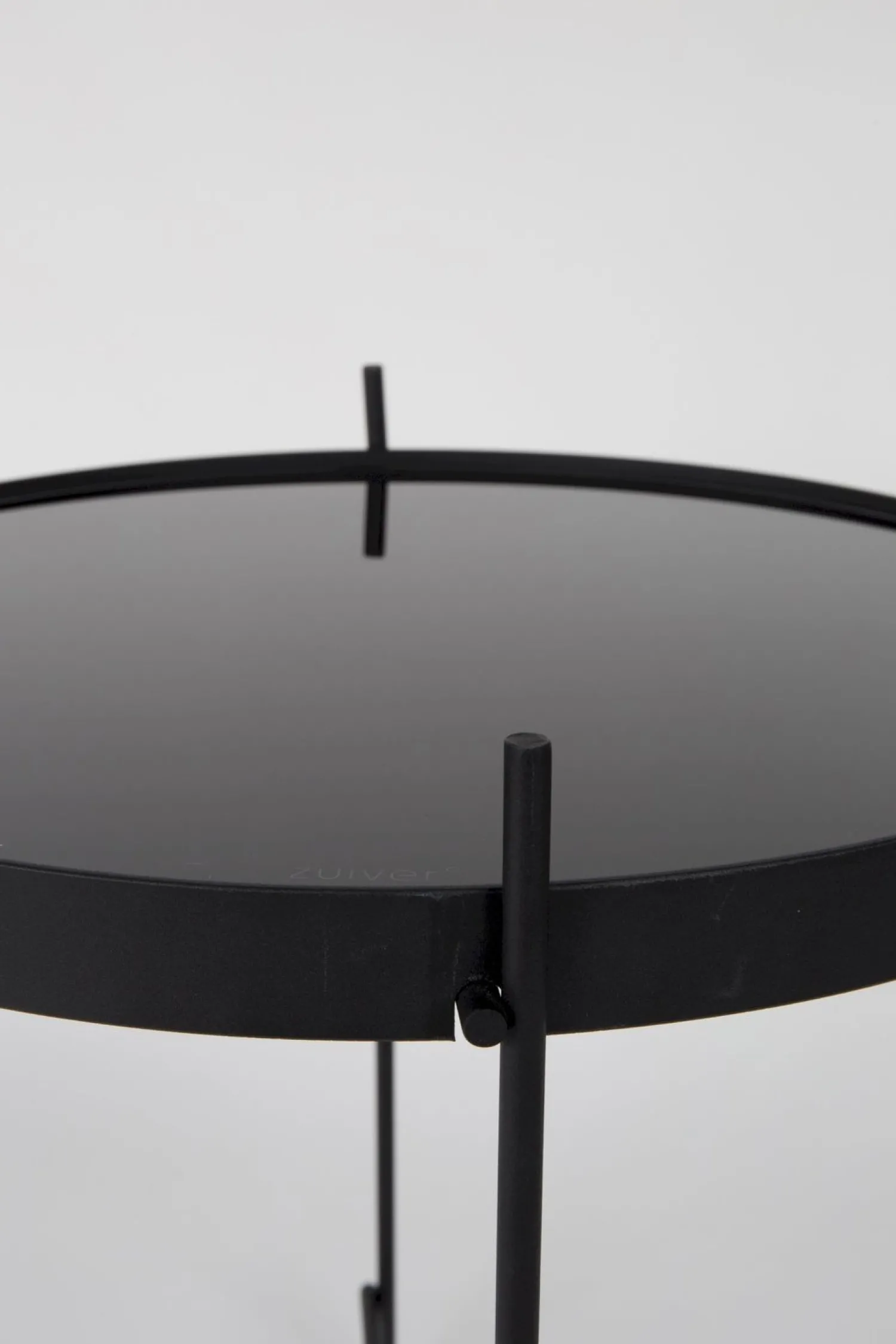Glazen Bijzettafels|Ronde Bijzettafels-Zuiver Cupid Bijzettafel Black