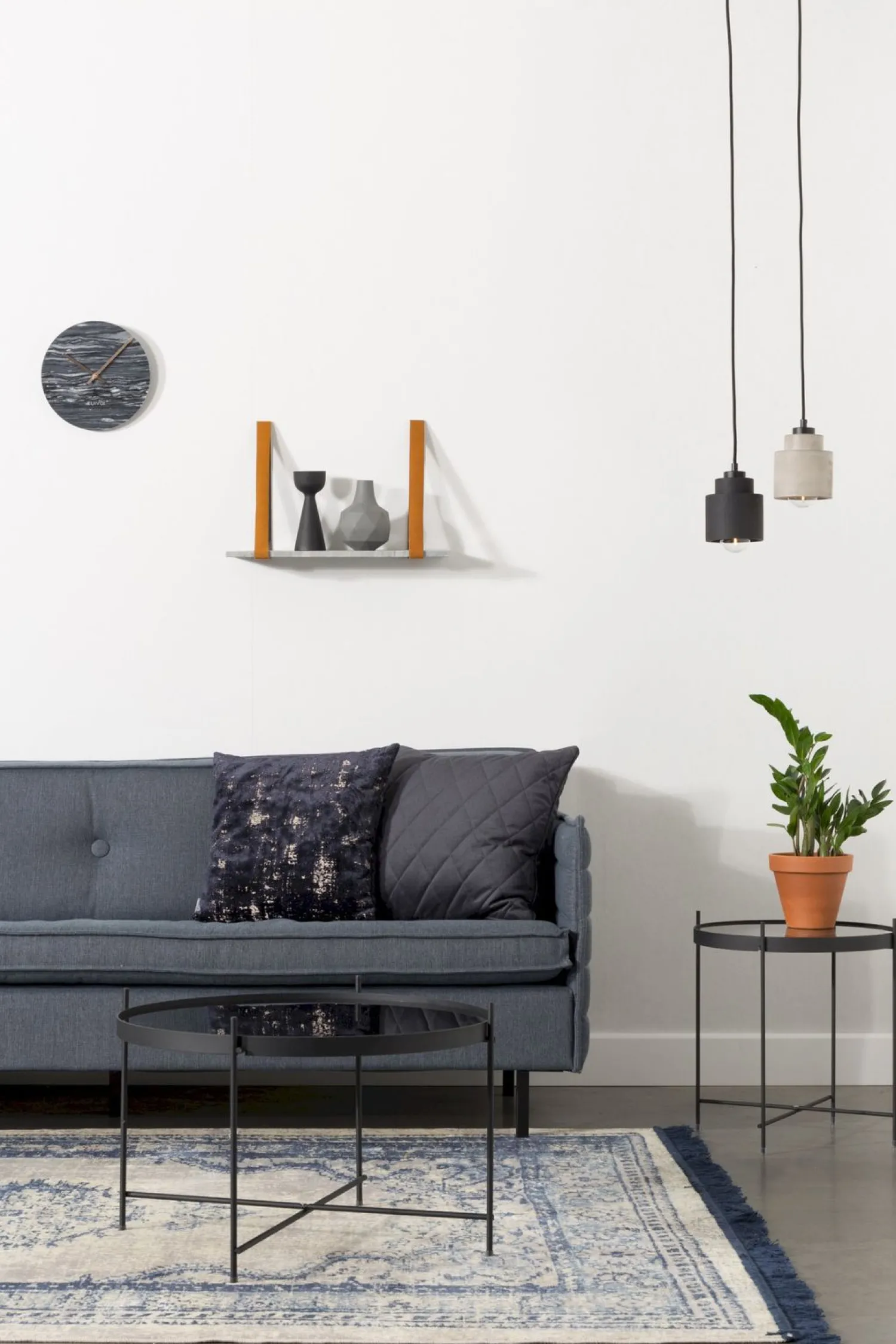 Glazen Bijzettafels|Ronde Bijzettafels-Zuiver Cupid Bijzettafel Black