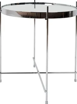 Glazen Bijzettafels|Ronde Bijzettafels-Zuiver Cupid Bijzettafel Silver