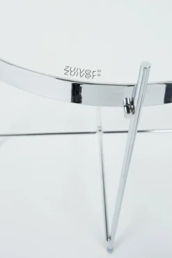 Glazen Bijzettafels|Ronde Bijzettafels-Zuiver Cupid Bijzettafel Silver