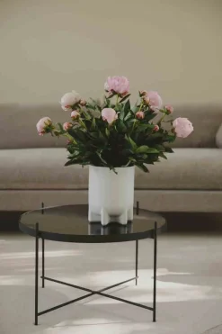 Glazen Bijzettafels|Ronde Bijzettafels-Zuiver Cupid L Bijzettafel Black