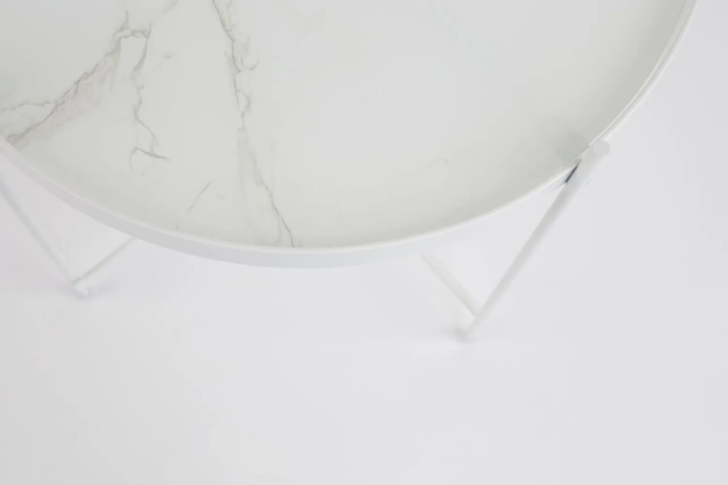 Marmeren Bijzettafels|Ronde Bijzettafels-Zuiver Cupid Marble Bijzettafel White