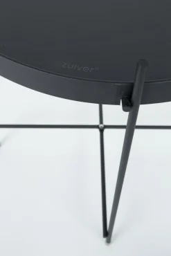 Glazen Bijzettafels|Ronde Bijzettafels-Zuiver Cupid XXL Bijzettafel Black