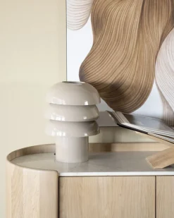 Tafellampen|Tafellampen-By Boo Curo Tafellamp Taupe