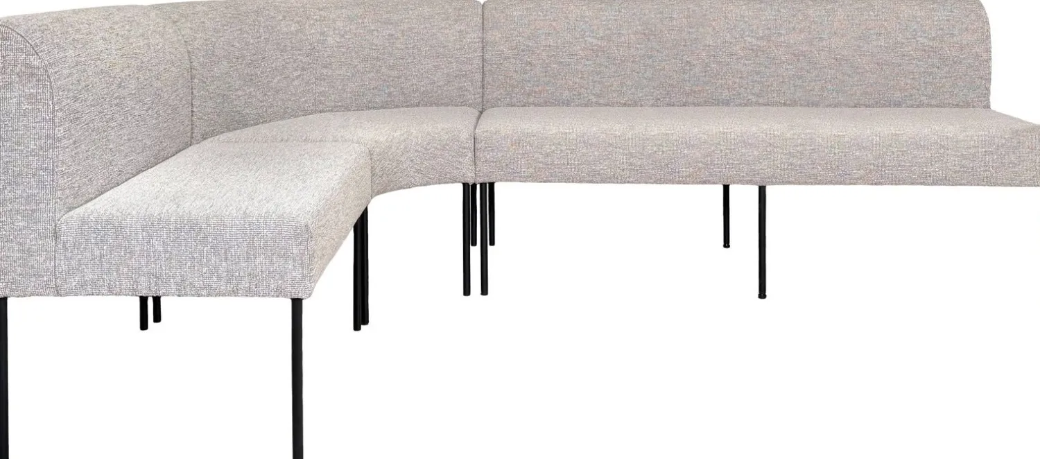 Hoek Eetkamerbanken|Stoffen Eetkamerbanken-Eijerkamp Collectie Curved Eetkamerbank Natural