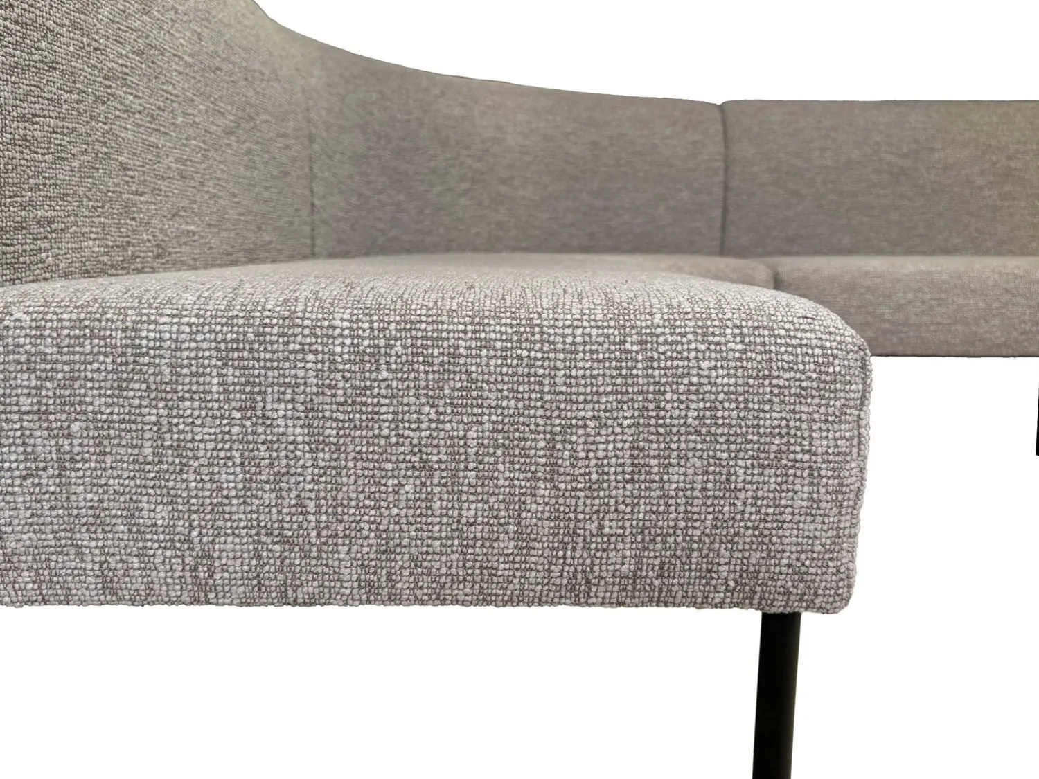 Hoek Eetkamerbanken|Stoffen Eetkamerbanken-Eijerkamp Collectie Curved Eetkamerbank Natural