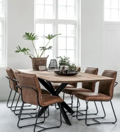 Houten Eettafels|Rechthoekige Eettafels-DTP Home Curves Eettafel Naturel