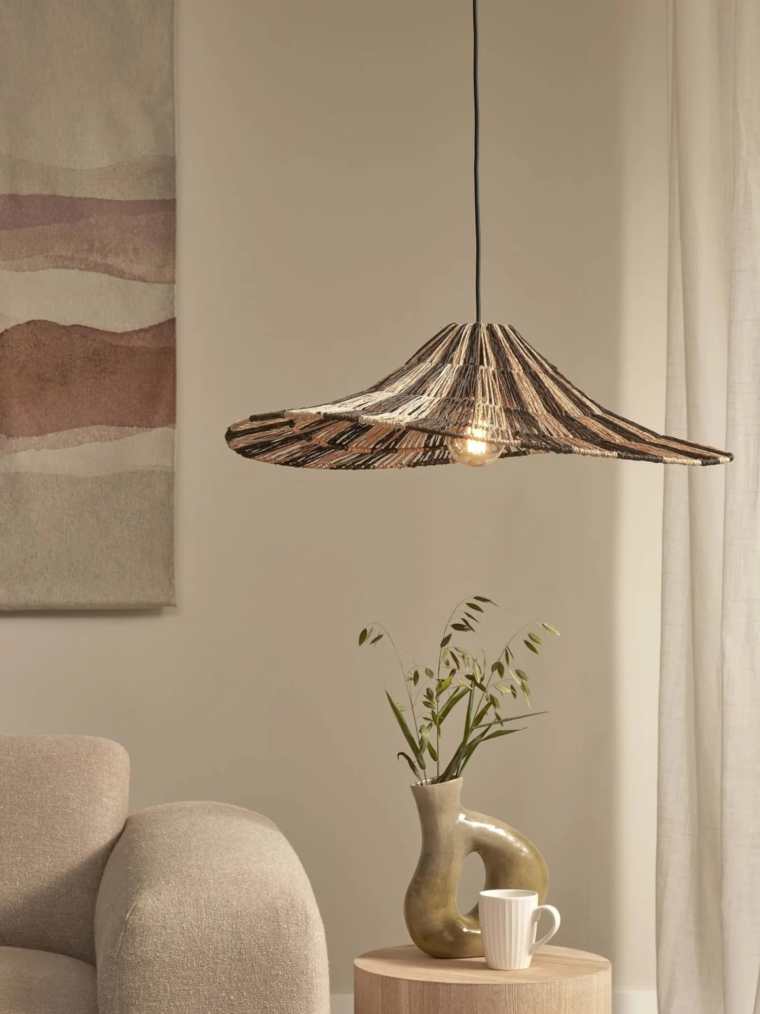 Hanglampen|Hanglampen-Good&Mojo Cuzco Hanglamp Black, Natural