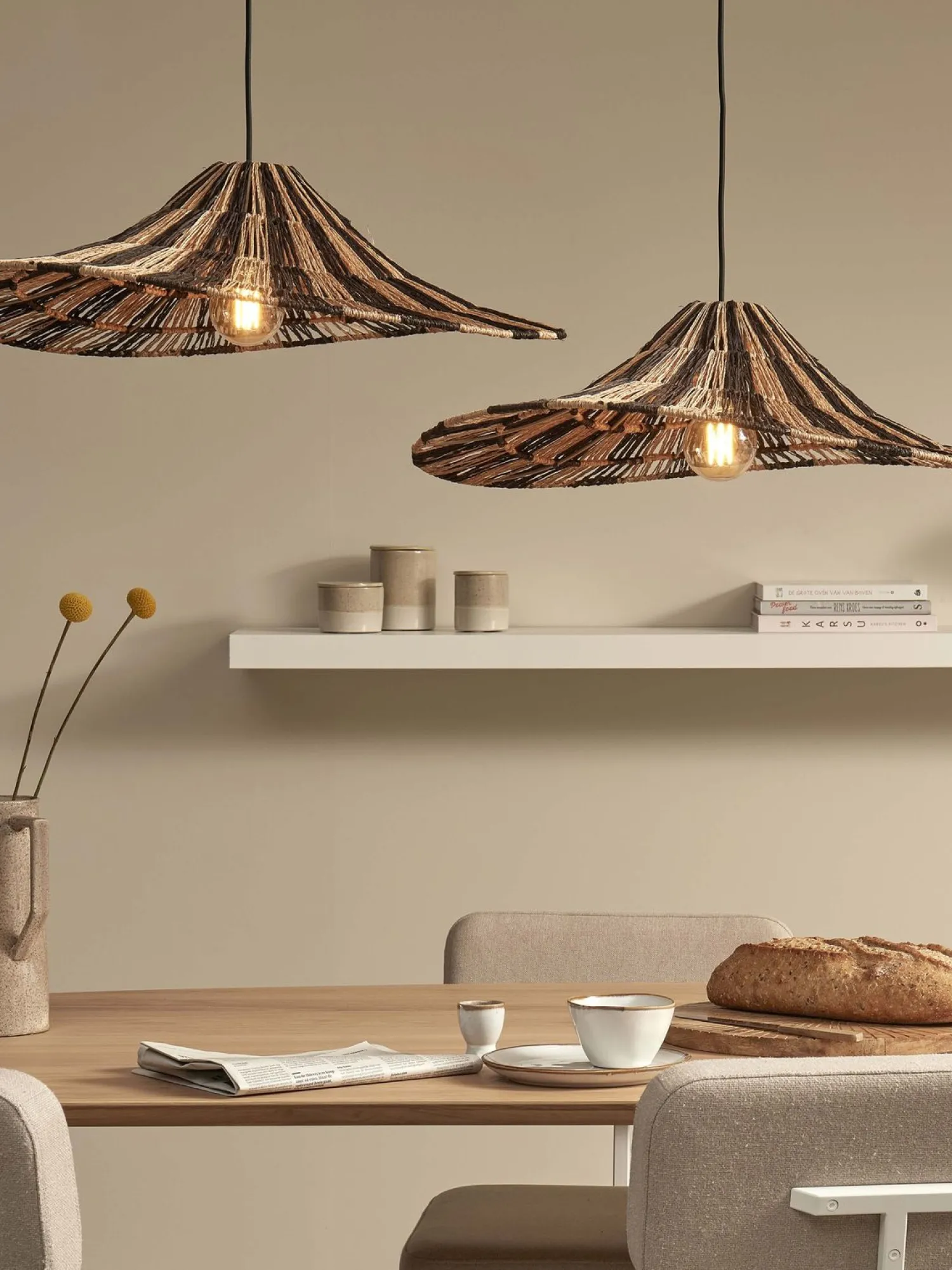 Hanglampen|Hanglampen-Good&Mojo Cuzco Hanglamp Black, Natural