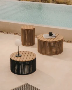 Tuintafels|Houten Bijzettafels-Kave Home Dandara Bijzettafel Naturel