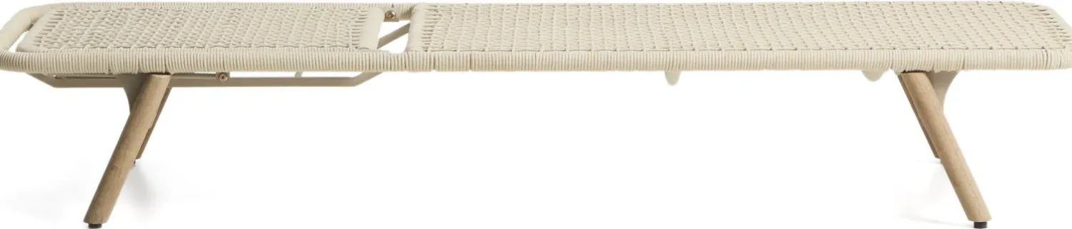 Tuinstoelen-Kave Home Dandara Ligstoel Ecru