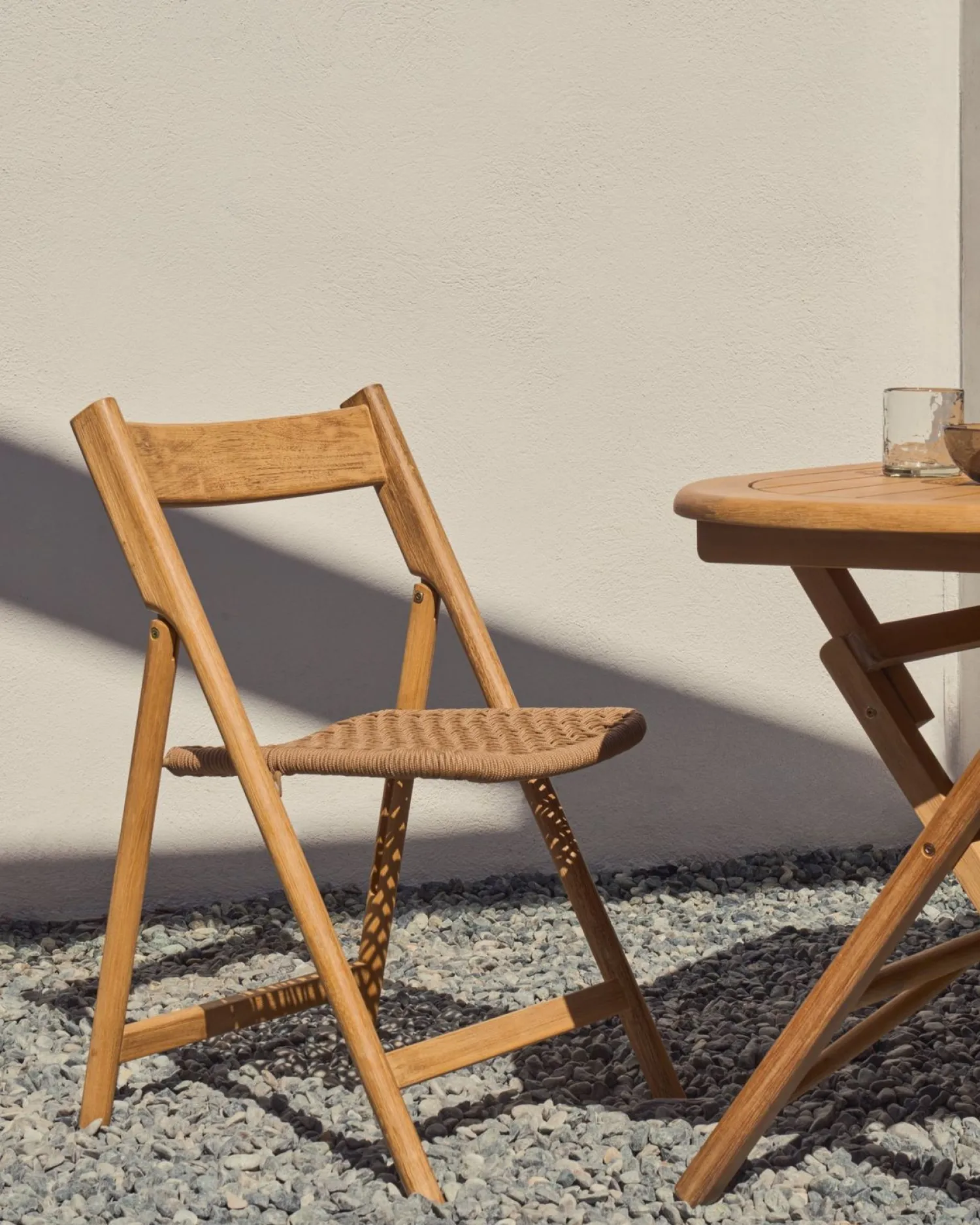 Tuinstoelen-Kave Home Dandara Tuinstoel Bruin, Naturel