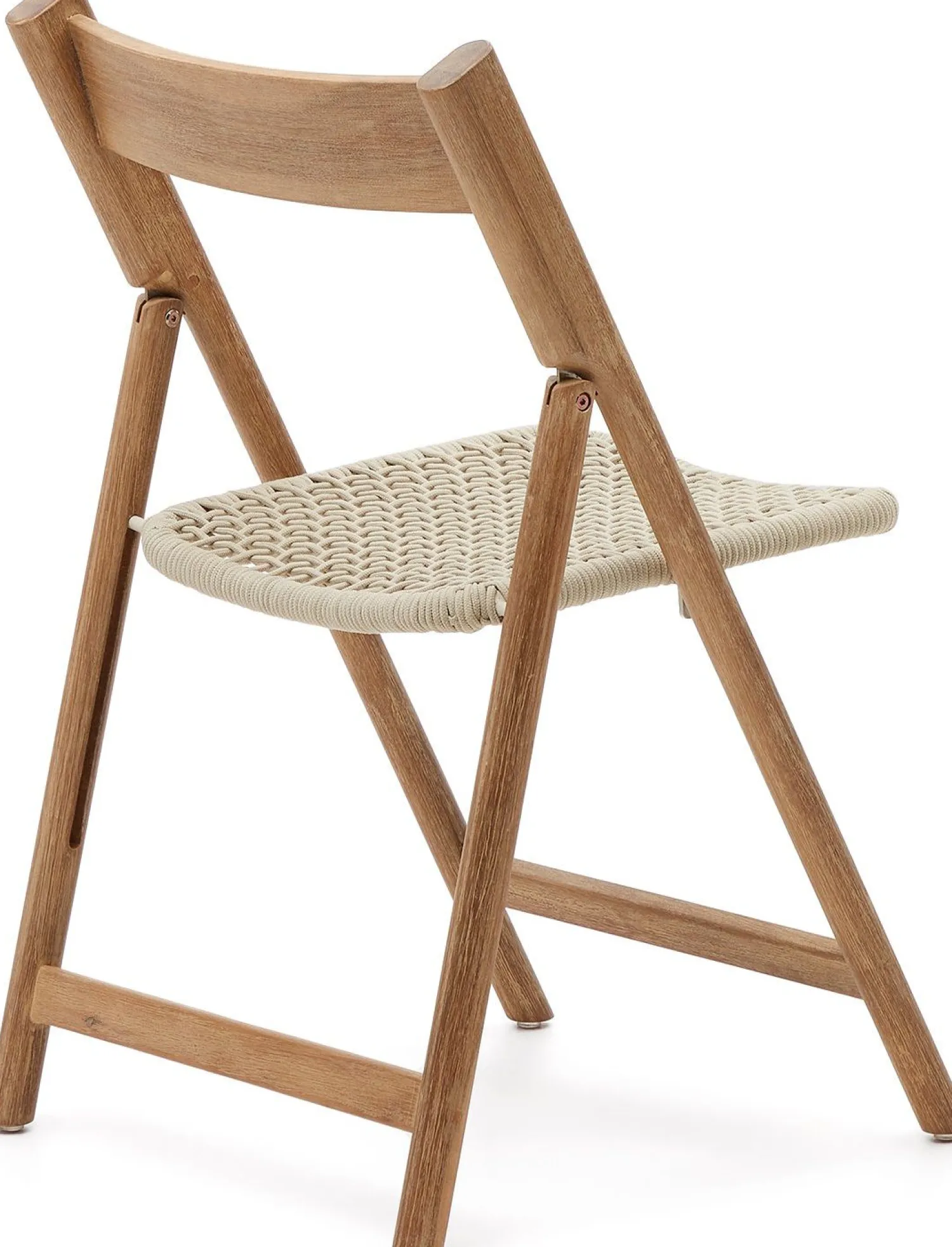 Tuinstoelen-Kave Home Dandara Tuinstoel Wit, Naturel