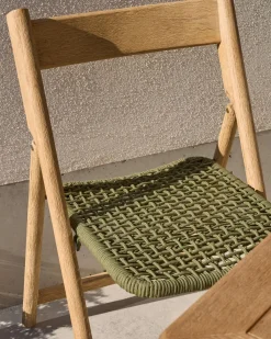 Tuinstoelen-Kave Home Dandara Tuinstoel Groen, Naturel