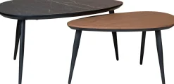 Organische Salontafels-Eijerkamp Collectie Dani Salontafelset Marble Bromo, Hazel