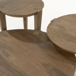 Ronde Salontafels-Eleonora Davina Salontafel Bruin