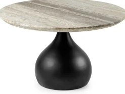 Marmeren Salontafels|Ronde Salontafels-Feelings Wonen Delphi Salontafel Grijs