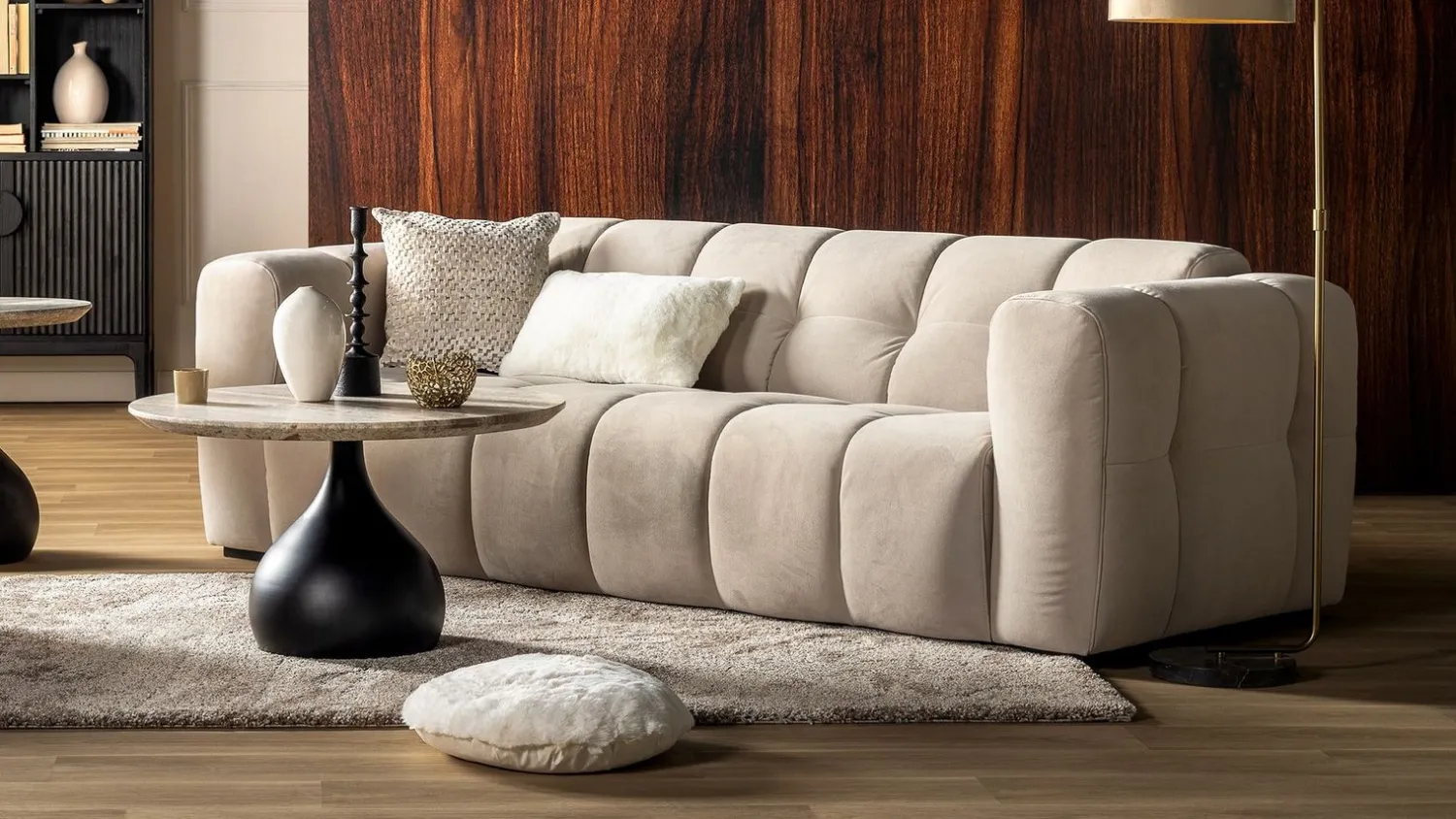 Marmeren Salontafels|Ronde Salontafels-Feelings Wonen Delphi Salontafel Grijs
