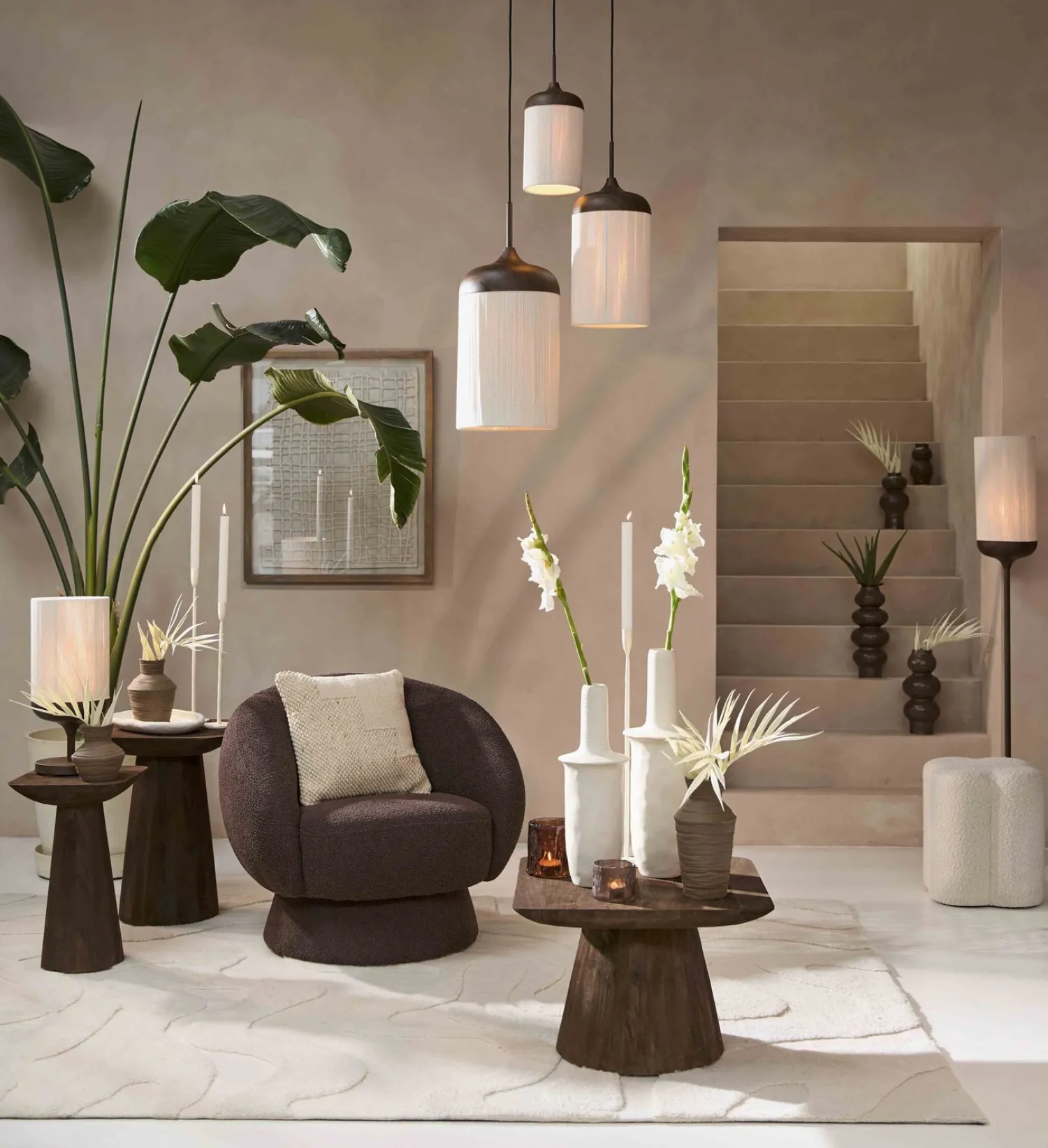 Tafellampen|Tafellampen-Trendhopper Denia Tafellamp Bruin