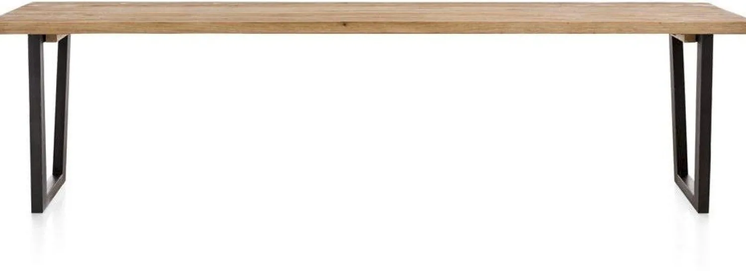 Houten Eettafels|Rechthoekige Eettafels-XOOON Denmark Eettafel Railway Bruin