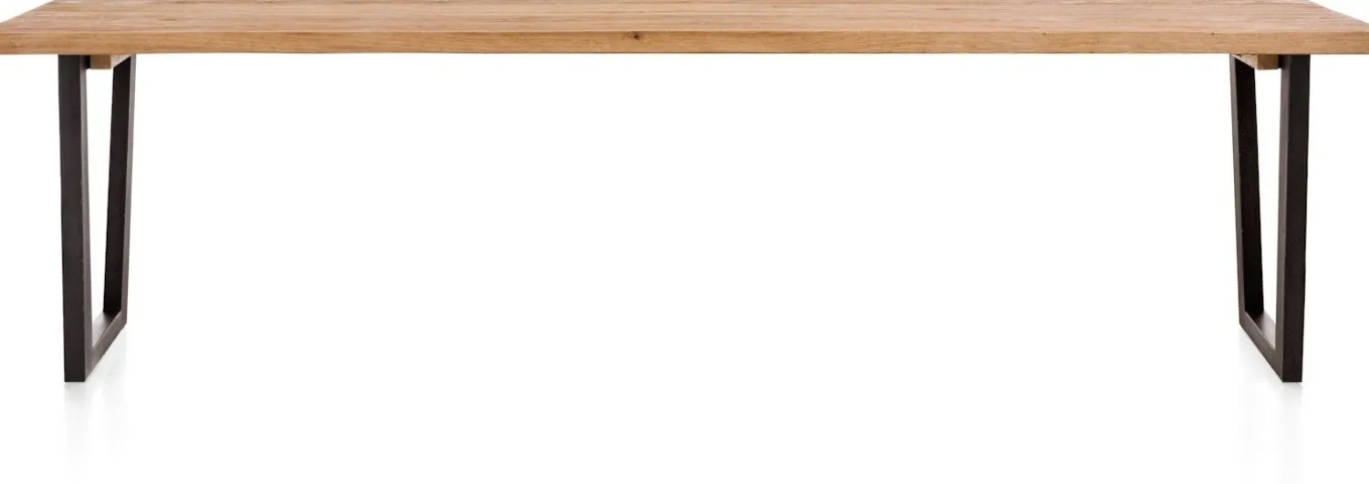 Houten Eettafels|Rechthoekige Eettafels-XOOON Denmark Eettafel Railway Bruin