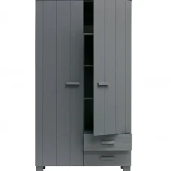 Opbergkasten|Opbergkasten-WOOOD Dennis Opbergkast Steel Grey
