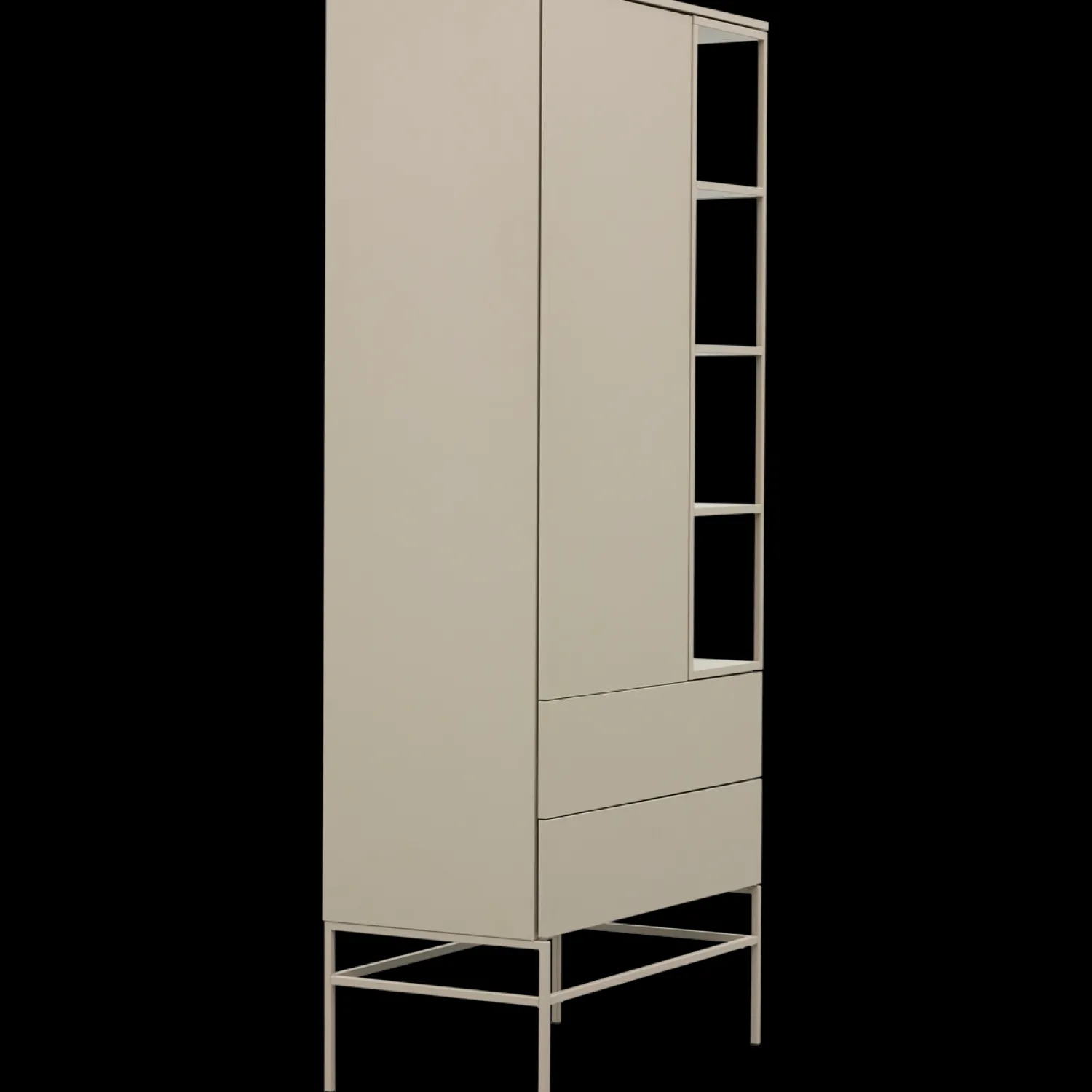 Opbergkasten|Opbergkasten-Trendhopper Deva Wandkast Stonegrey