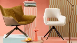 Eetkamerstoelen Met Armleuning-Eijerkamp Collectie Dima Eetkamerstoel Beige, Black