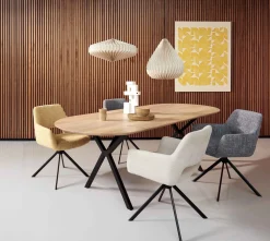 Eetkamerstoelen Met Armleuning-Eijerkamp Collectie Dima Eetkamerstoel Beige, Black