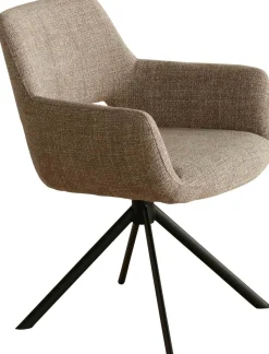 Eetkamerstoelen Met Armleuning-Eijerkamp Collectie Dima Eetkamerstoel Light Brown