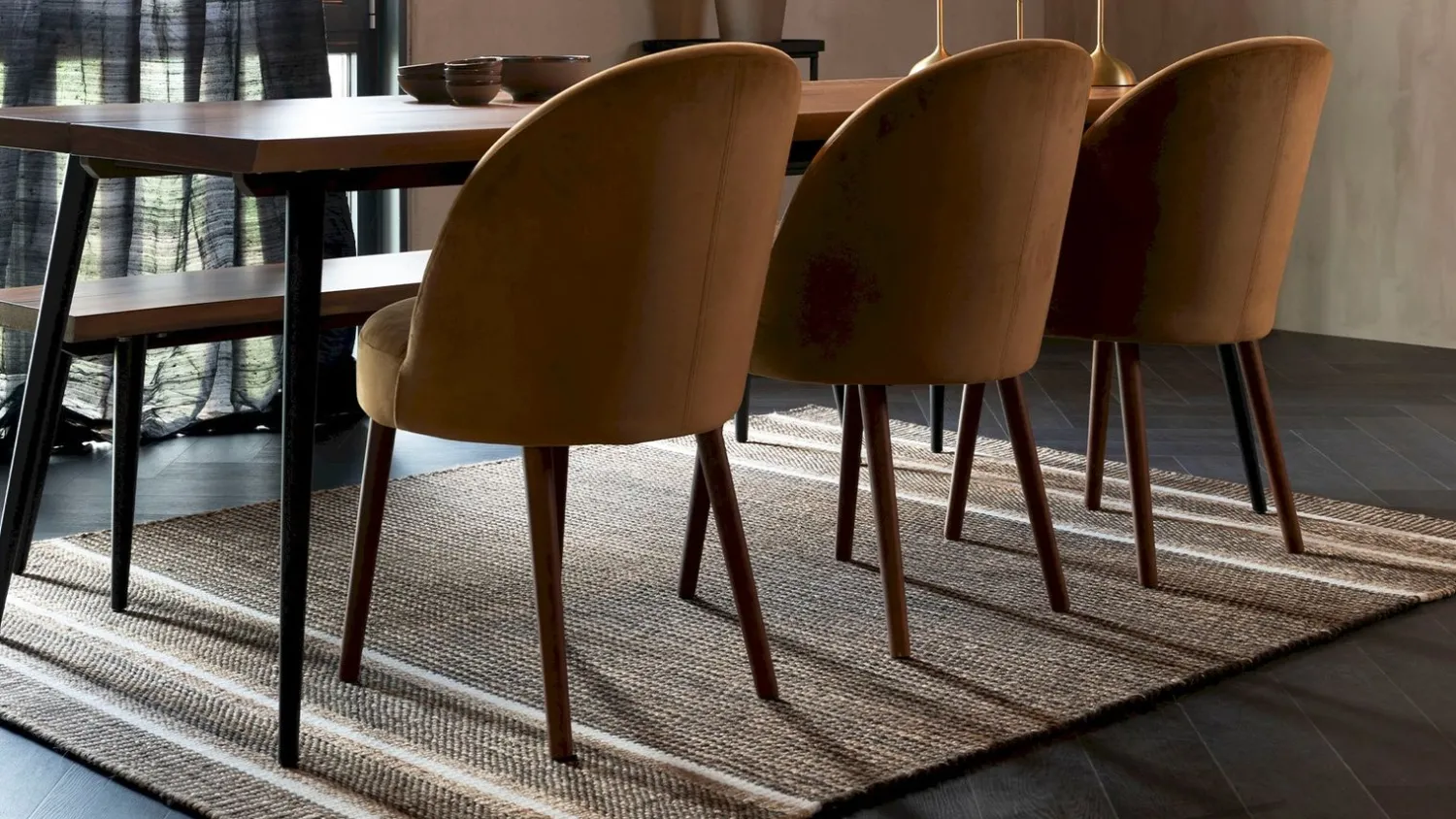 Vloerkleden|Rechthoekige Vloerkleden-Dutchbone Djahe Vloerkleed Brown