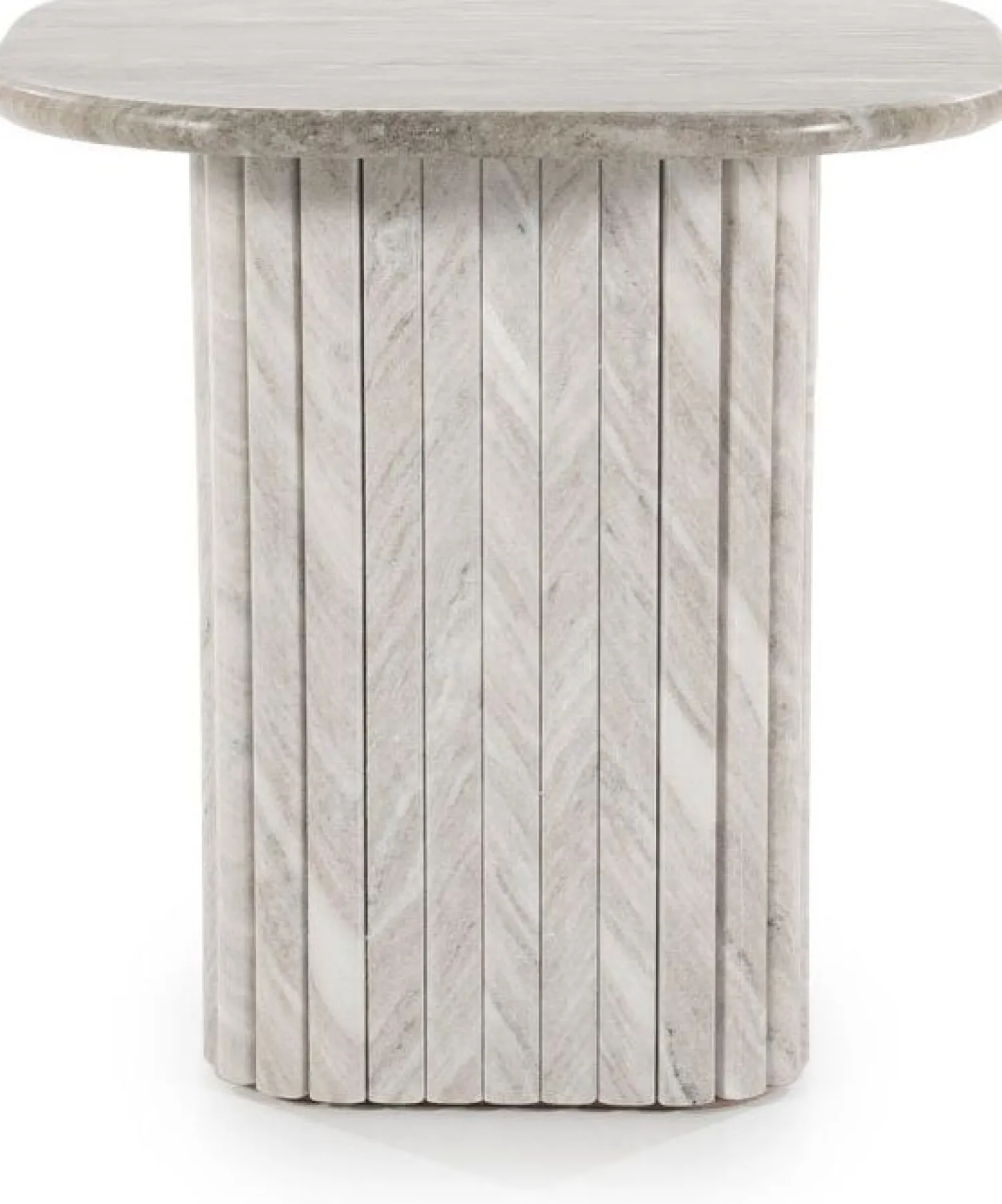 Marmeren Bijzettafels-By Boo Dorique Bijzettafel Wit, Grijs