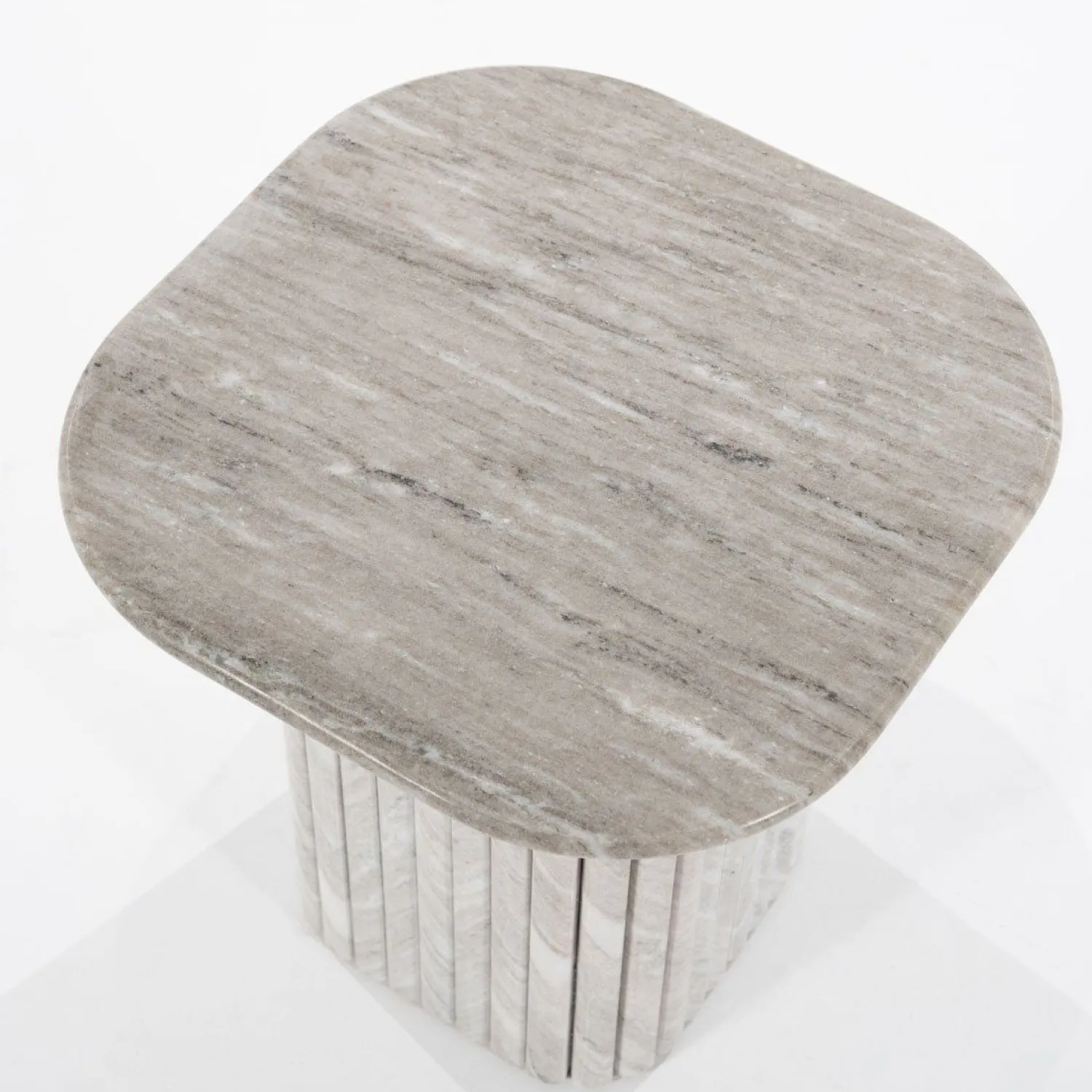 Marmeren Bijzettafels-By Boo Dorique Bijzettafel Wit, Grijs