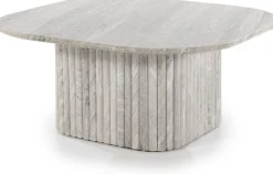 Marmeren Salontafels-By Boo Dorique Salontafel Wit, Grijs