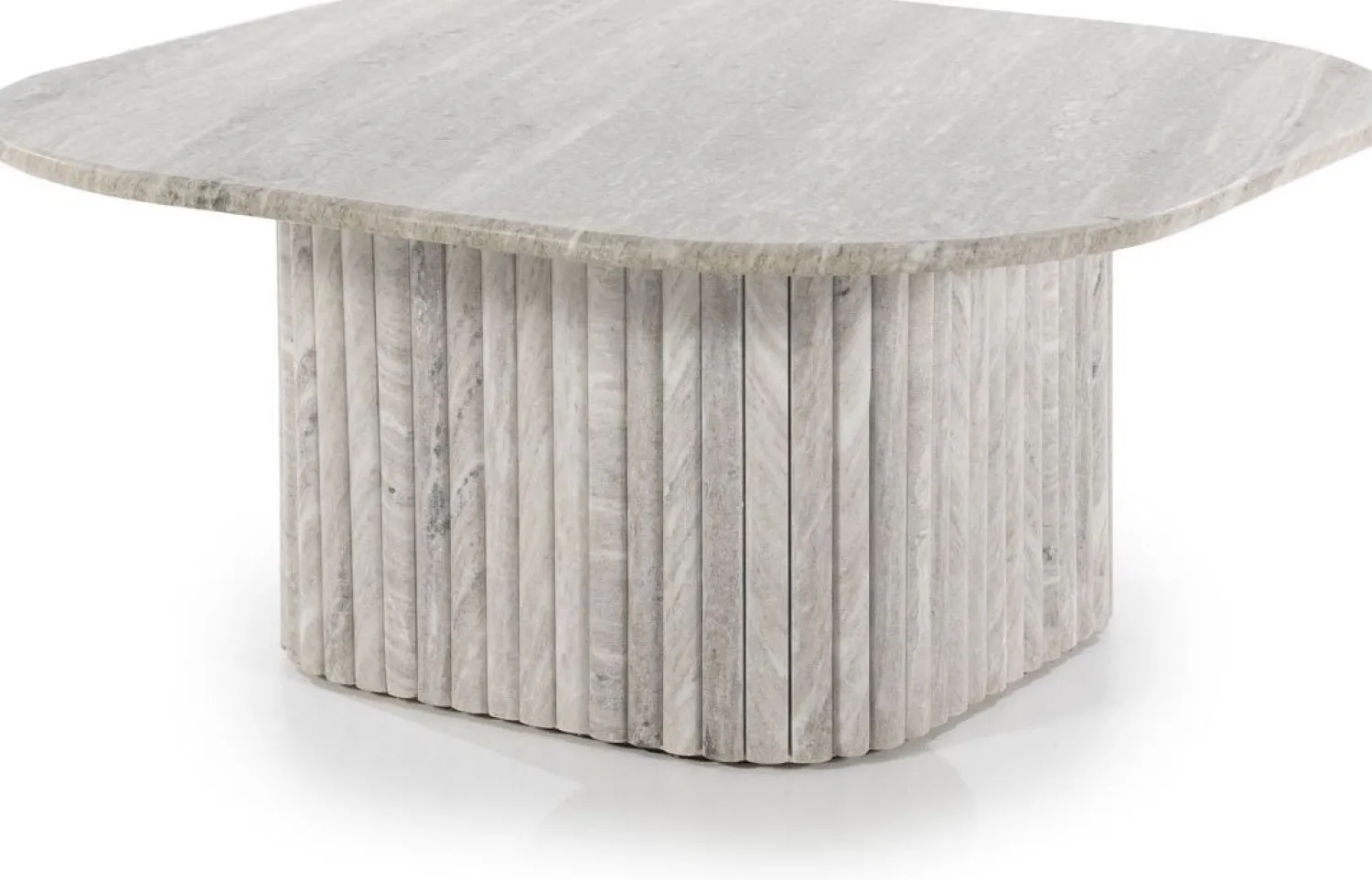 Marmeren Salontafels-By Boo Dorique Salontafel Wit, Grijs