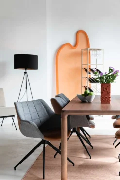 Kuipstoelen|Draaibare Eetkamerstoelen-Zuiver Doulton Swivel (set van 2) Armstoel Vintage Brown