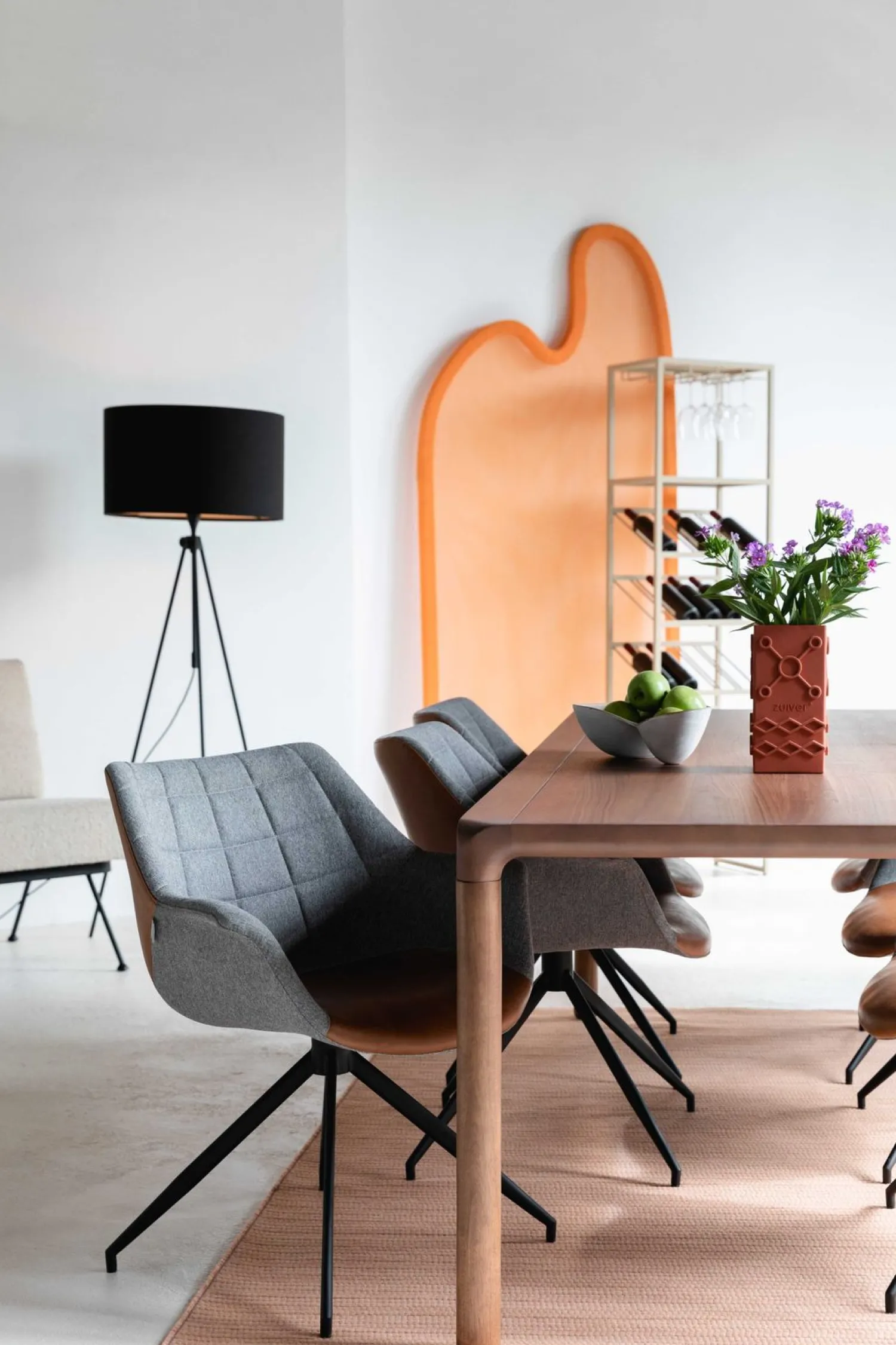 Kuipstoelen|Draaibare Eetkamerstoelen-Zuiver Doulton Swivel (set van 2) Armstoel Vintage Brown
