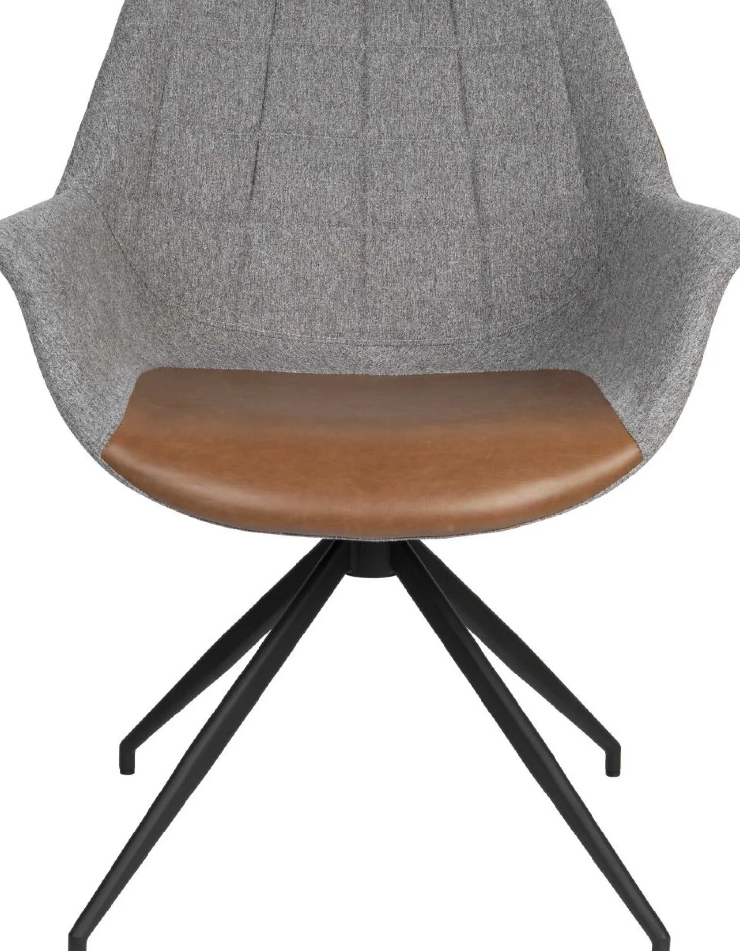 Kuipstoelen|Draaibare Eetkamerstoelen-Zuiver Doulton Swivel (set van 2) Armstoel Vintage Brown